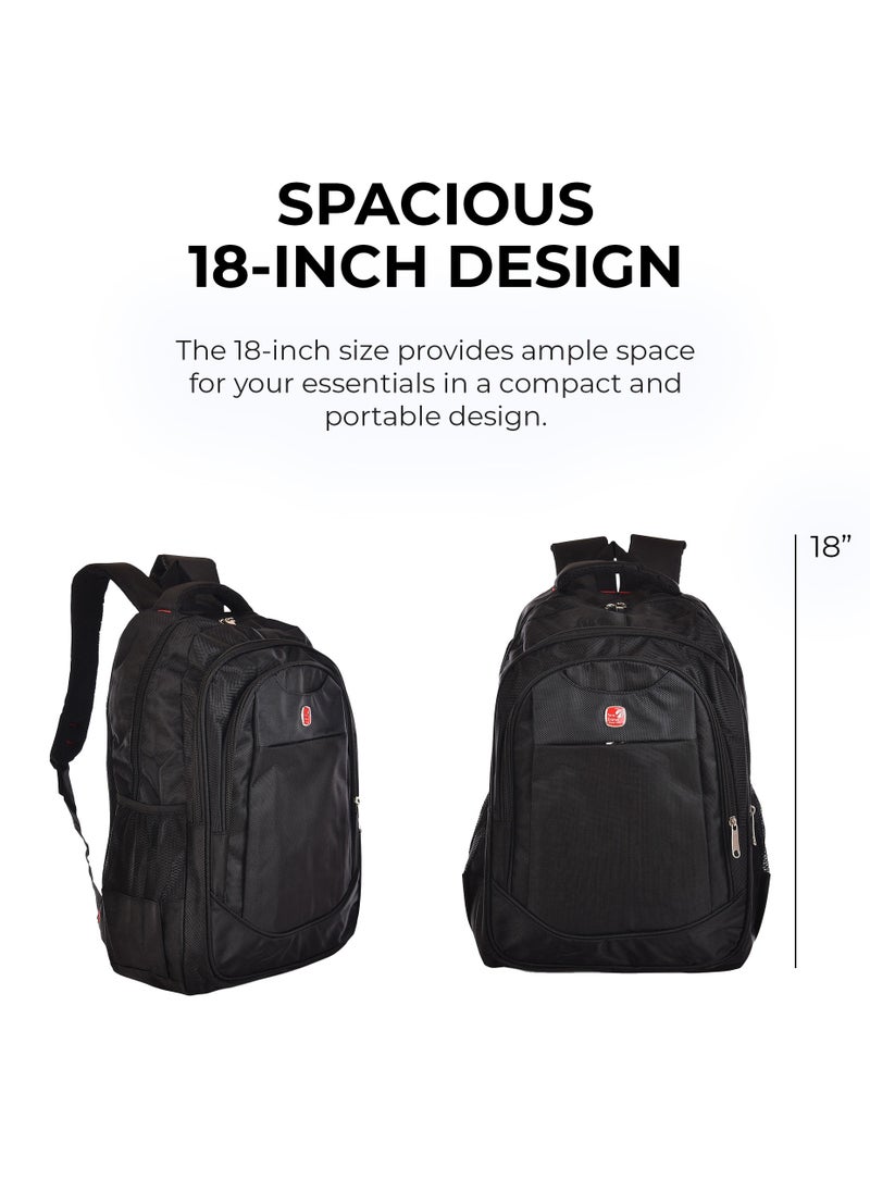 NEW TRAVEL New Travel School Backpack Fabric size 18 inch color Black  - Image 3