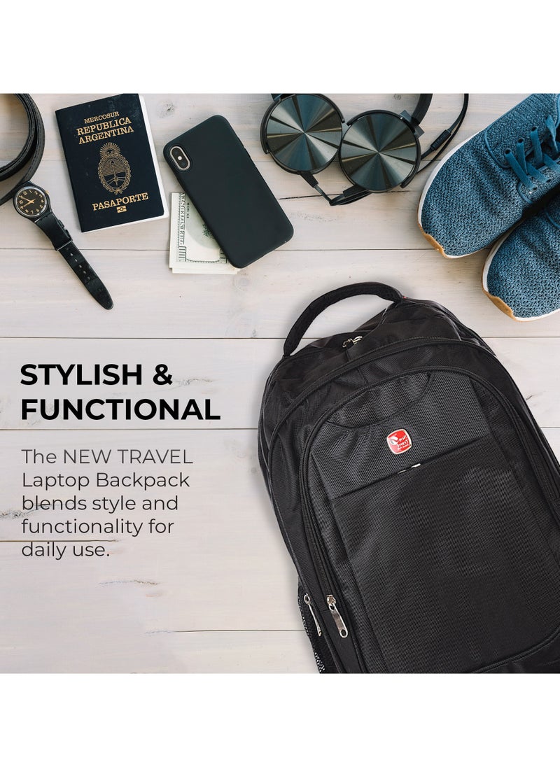 NEW TRAVEL New Travel School Backpack Fabric size 18 inch color Black  - Image 2