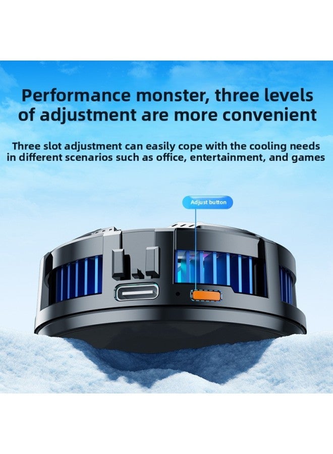 Explosions Mobile Phone Radiator X106 Magnetic Digital Display Three-speed Temperature Control Cooling Semiconductor X76-Color:X106 Material 【three-speed Adjustment + Free Back Clip】 - Image 4