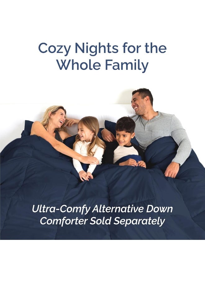 King Size Sheet Set - 6 Piece Set - Hotel Luxury Bed Sheets - Extra Soft - Deep Pockets - Easy Fit - Breathable & Cooling Sheets - Wrinkle Free - Comfy - Navy Blue Bed Sheets - King Sheets 6 PC