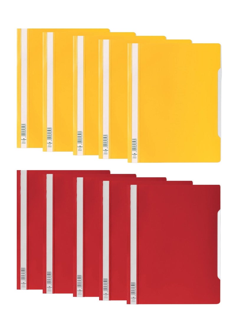 Durable مجموعة 10 قطع من المجلدات الشفافة متعددة الألوان - Image 1