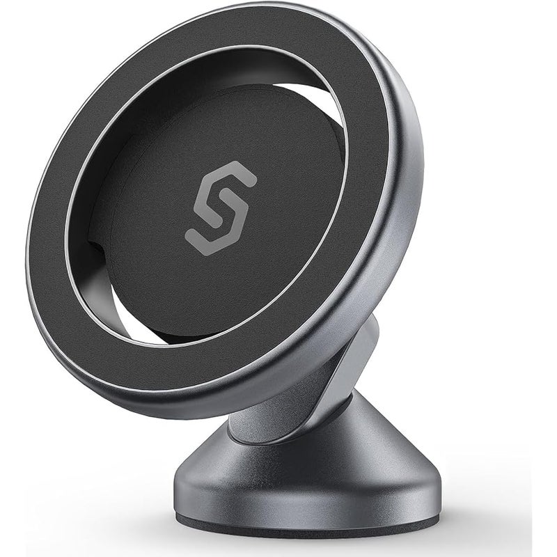 Syncwire Super Strong Magnetic Smartphone Holder, Compatible with Cars, MagSafe, 360° Rotation, Black Car Mount - Image 1