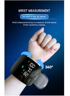 Generic Blood Pressure Monitor Digital Wrist Blood Pressure Machine Adjustable Cuff Bp Detector 2x99 Readings Memory Large Display Voice with Carrying Case Automatic Blood Pressure Wrist Detector Watch  - Image 5