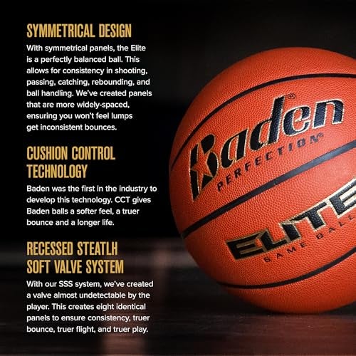 Baden | Elite | Premium Quality Composite Basketball | Ideal for Indoor Games | Women's & Youth Size 6 (28.5 inches) - Image 5