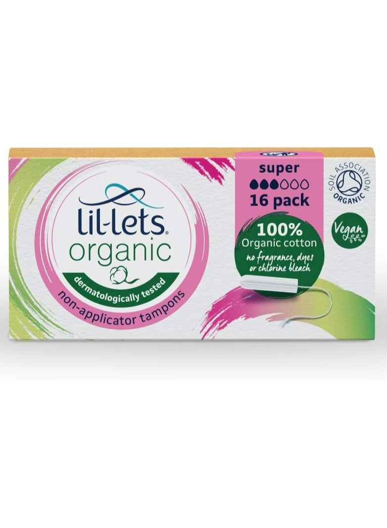 Lil-Lets Organic Super Non-Applicator Tampons - Image 1
