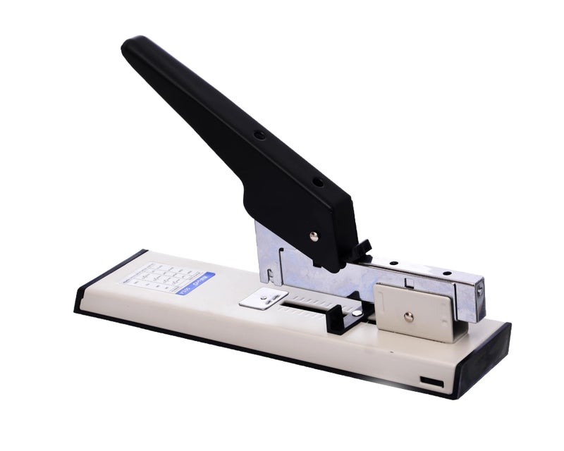 Kwtrio 50-SA Heavy Duty Stapler, Capacity 100 Sheets, Use Staples 23/6-13mm, Classic Style, For Office, Student - Black Grey