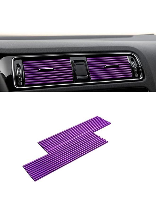 20 Pcs Car Air Conditioner Decoration Strip for Vent Outlet, Bendable Car Vent Outlet Trim Decoration, Fit for All Straight Air Vent Outlet Decoration Car Interior Accessories - Image 1