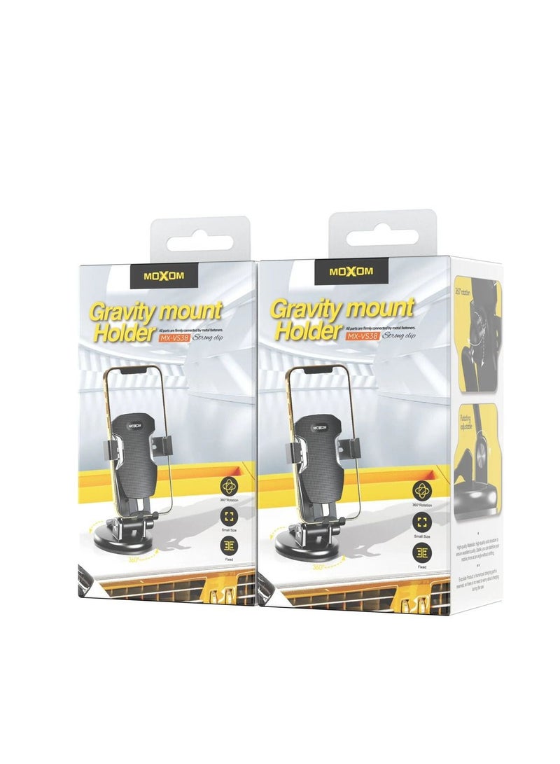 موكسوم MX-VS 38 حامل سيارة الالتصاق يدور 360 درجة أسود - Image 5