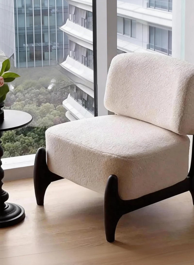 TELANPU Modern Accent Chair, Upholstered Sherpa Lounge Chair with Solid Wood Frame, Soft Lamb Wool Fabric, High-Density Foam, Comfy Single Sofa for Living Room Bedroom Reading - Image 2
