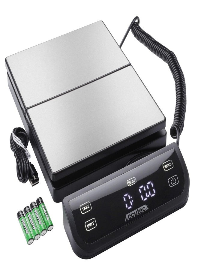 Accuteck 8880 High Accuracy Digital Shipping Scale and Postal Scale, 0.1oz Precision (Stainless Steel with Touch Screen, 150LB) - Image 1