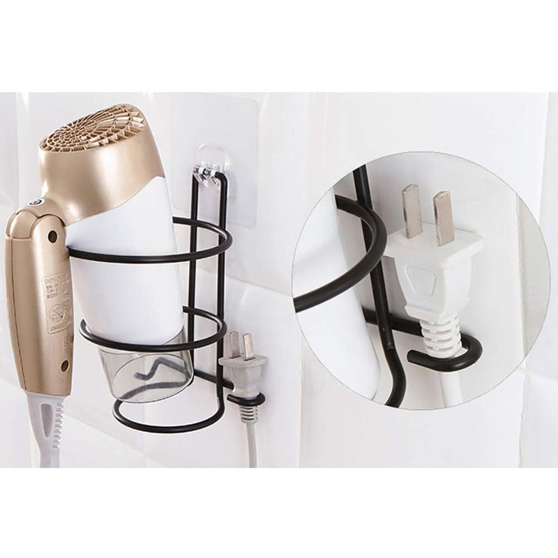 Generic INDIAN DECOR 314452 Hair Dryer Holder Wall Mounted Self Sticking Bathroom Hair Dryer Storage Rack  - Image 2