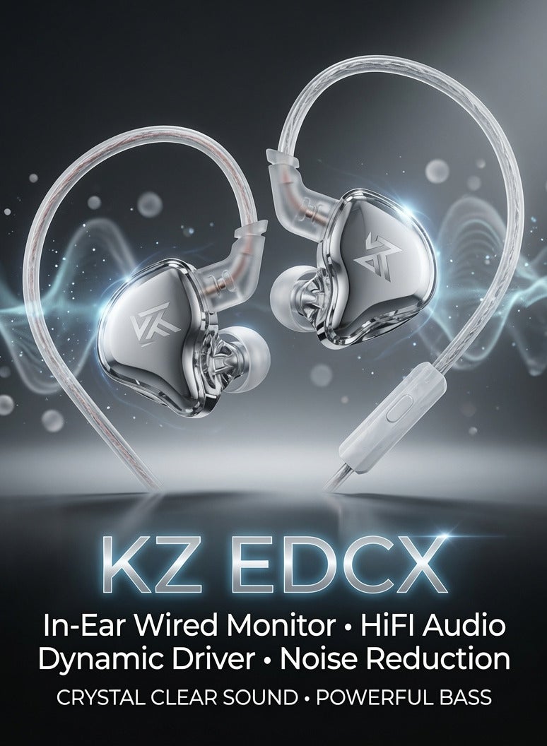 KZ EDCX In-Ear Wired Earphone Monitor HiFi Music Headphones Sport Noise Reduction Game Bass DJ Outdoor Earbuds Dynamic Headset - Image 1