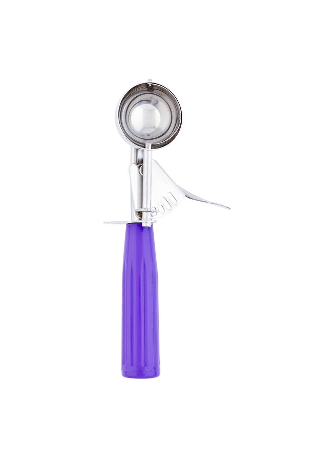 Met Lux 0.86 Ounce Portion Scoop, 1 Trigger Release Cookie Scoop - With Orchid Handle, Stainless Steel Disher, For Portion Control, Scoop Cookie Dough, Cupcake Batter, Or Ice Cream