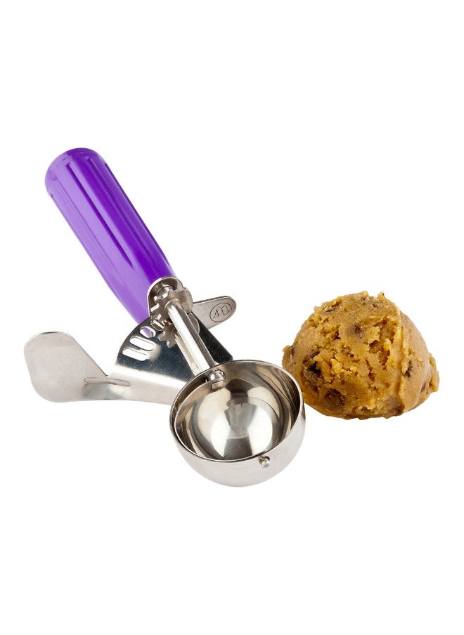 Met Lux 0.86 Ounce Portion Scoop, 1 Trigger Release Cookie Scoop - With Orchid Handle, Stainless Steel Disher, For Portion Control, Scoop Cookie Dough, Cupcake Batter, Or Ice Cream