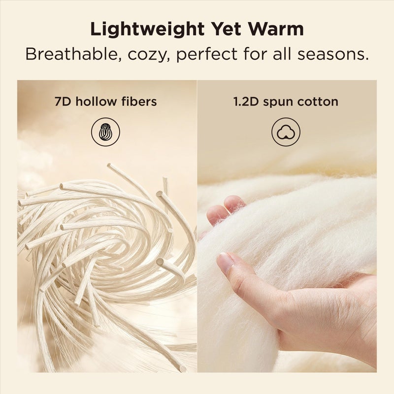Bedsure Comforters King Size - Duvet Insert Contrast Down Alternative Comforter Quilted All Season Duvet with 8 Tabs, Machine Washable, Gifts for Women, White, King 90 x 102 Inches - Image 4