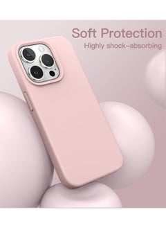 KASTWAVE iPhone 15 Pro Max Case Silicone Cover Liquid Gel Soft Ultra Slim Shockproof Back Cover Full Body Protection 6.7 inch Pink  - Image 3