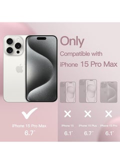 KASTWAVE iPhone 15 Pro Max Case Silicone Cover Liquid Gel Soft Ultra Slim Shockproof Back Cover Full Body Protection 6.7 inch Pink  - Image 2