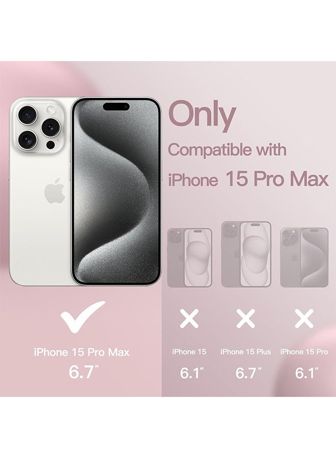 KASTWAVE iPhone 15 Pro Max Case Silicone Cover Liquid Gel Soft Ultra Slim Shockproof Back Cover Full Body Protection 6.7 inch Pink  - Image 2
