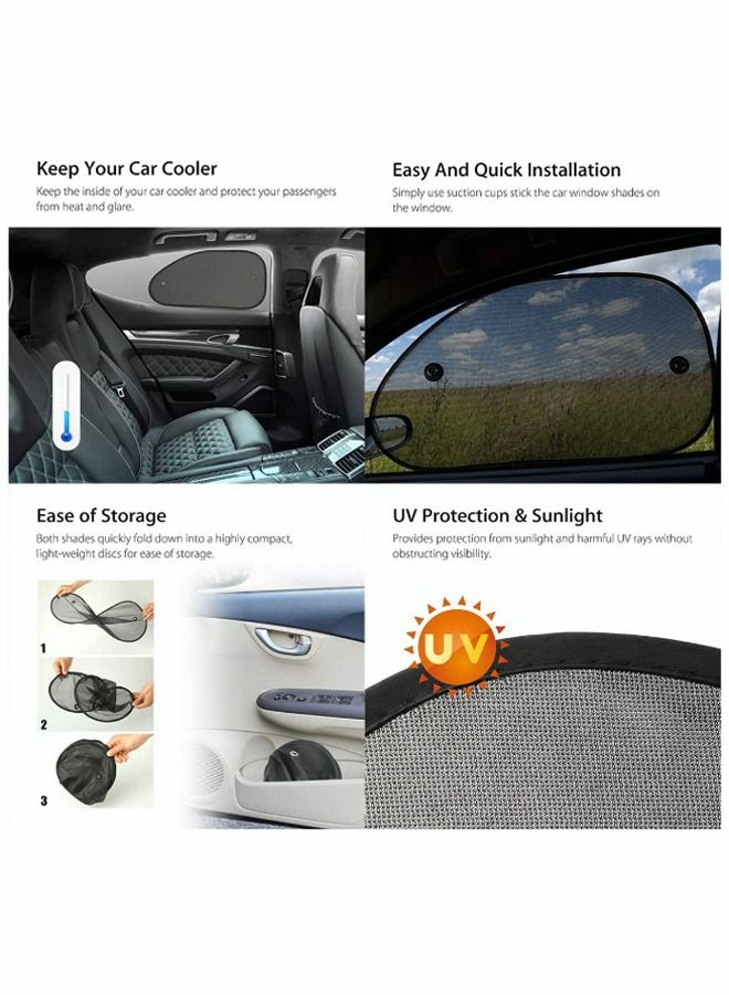2 Pack Universal Car Window Shade Cling Sunshade for Car Windows Sun Glare and UV Rays Protection for Your Child Baby Side Window Car Sun Shades Blocks Over 98% of Harmful UV Rays - Image 3