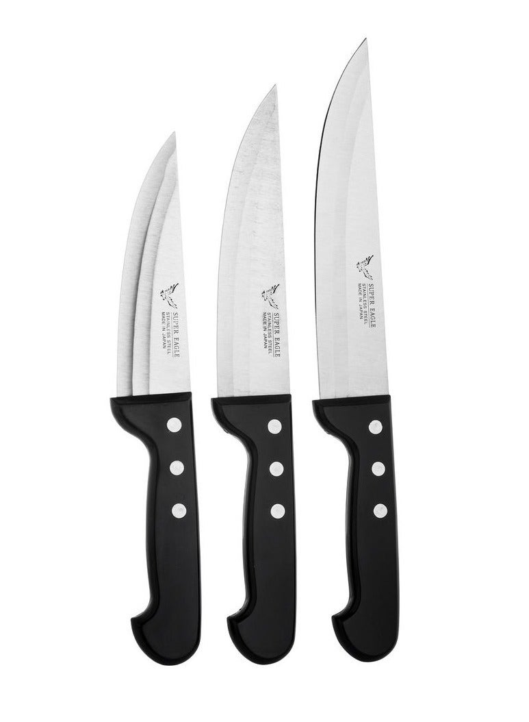PROFESSIONAL Japanese stainless steel kitchen knife set 3 pieces - Image 2