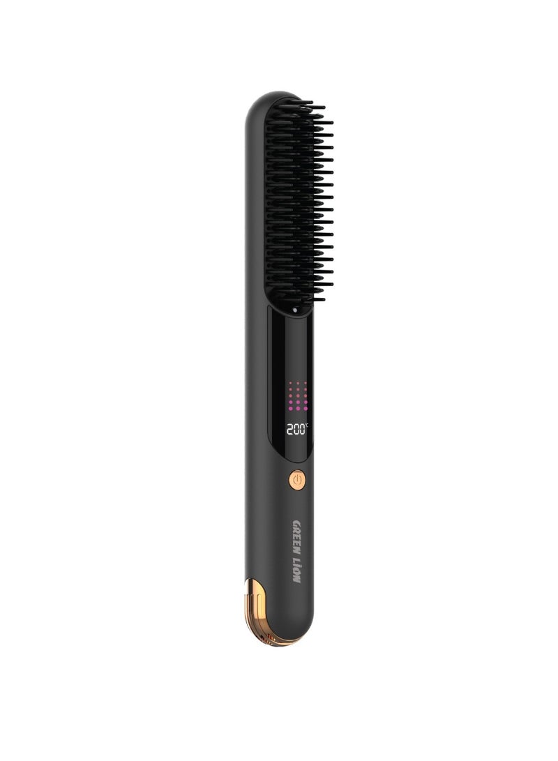 GREEN LION Infrared Hair Comb / MCH Heating / Digital Display / 140-200°C Temperature / 30 Minutes Auto Shut Off / Considerable Working Time / High-Capacity Battery / Type-C Charging Port - Black - Image 1