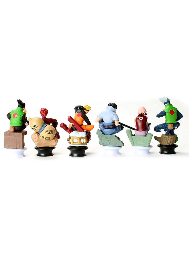 6-Piece Anime Ninja Character Figure Set, Collectible Cartoon Warrior Statue Model Toys for Kids Desktop Display & Gift - Image 5