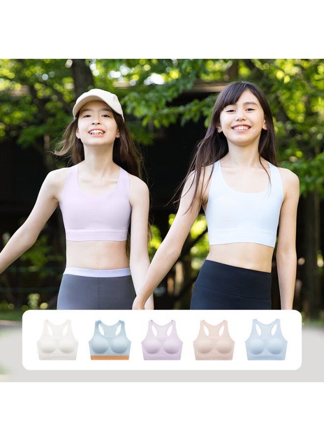 Like Uu, Girls' Physical Education Sports Bra, Girls' Puberty Underwear, Children's Underwear, Student Middle School Vest-style Bra For Young Girls - Image 5