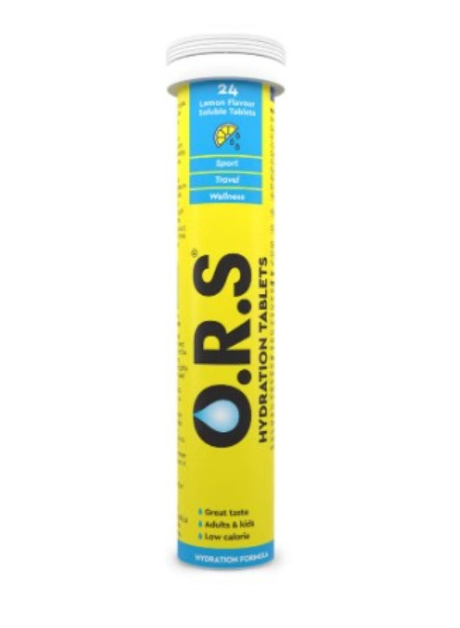 O.R.S Hydration Tablets Lemon Flavor - 24 Count - Image 1