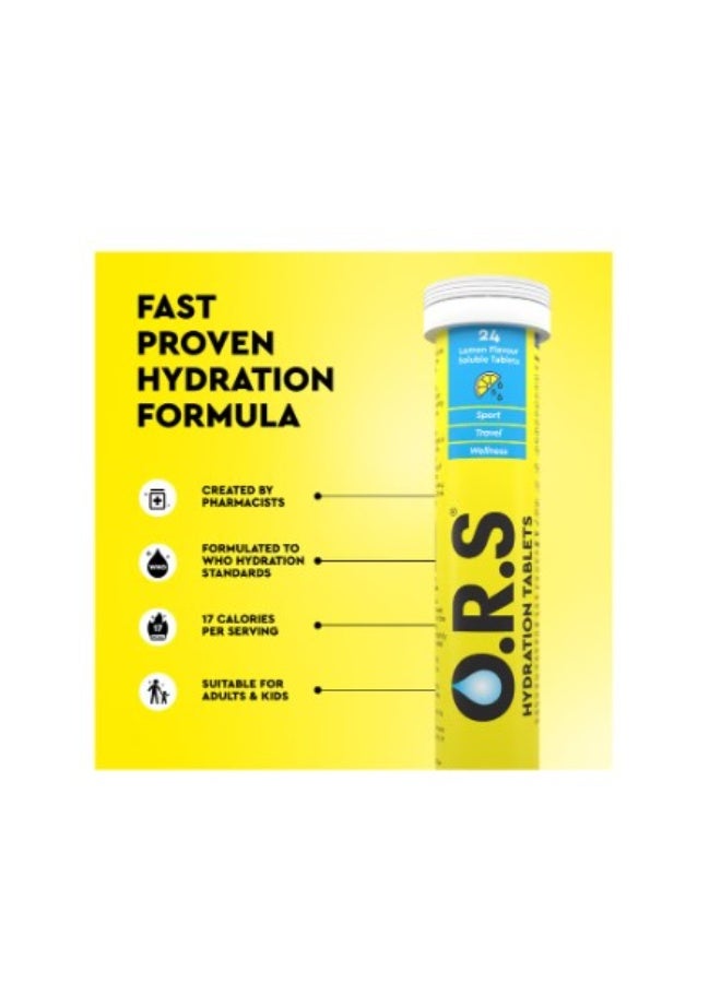 O.R.S Hydration Tablets Lemon Flavor - 24 Count - Image 2