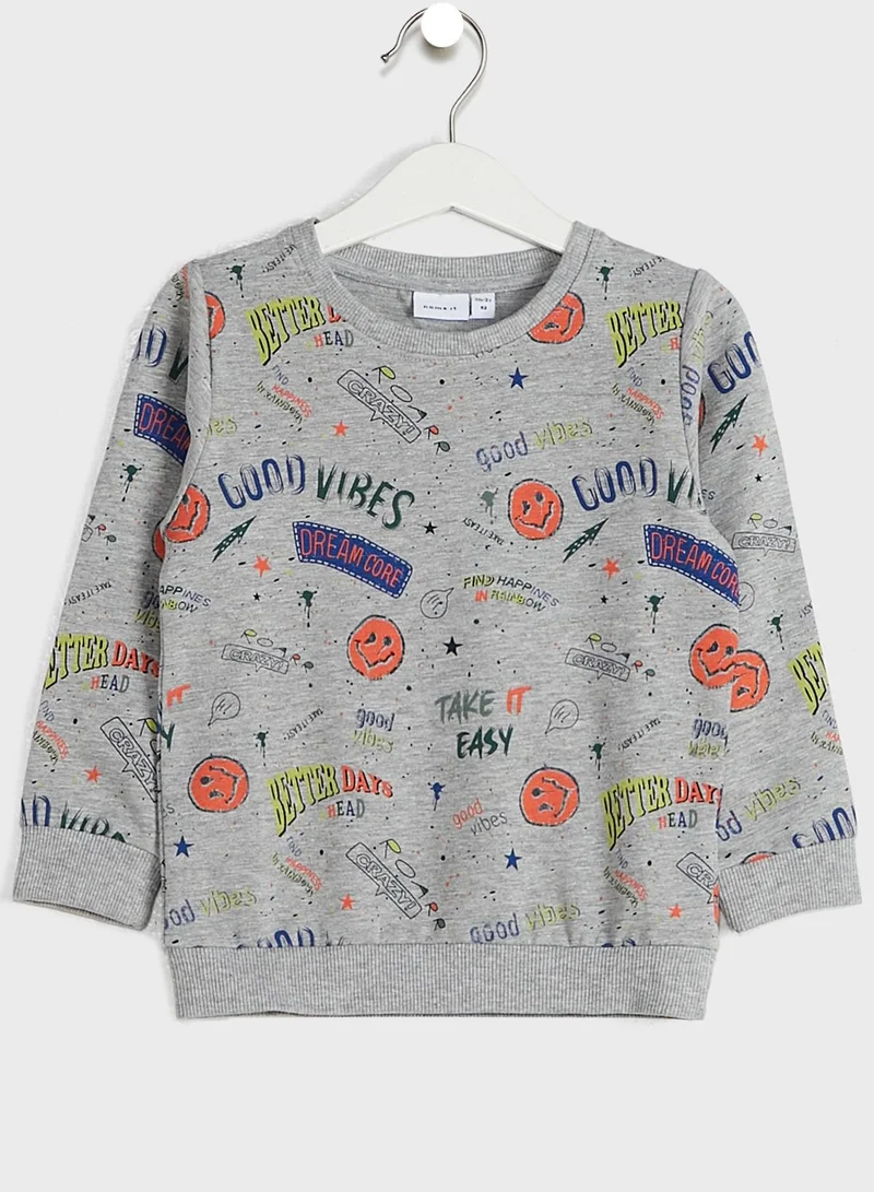 NAME IT Kids Slogan Sweatshirt