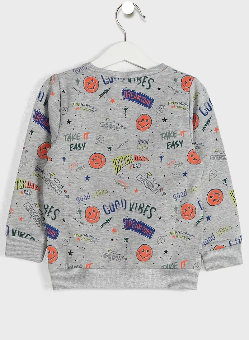 NAME IT Kids Slogan Sweatshirt