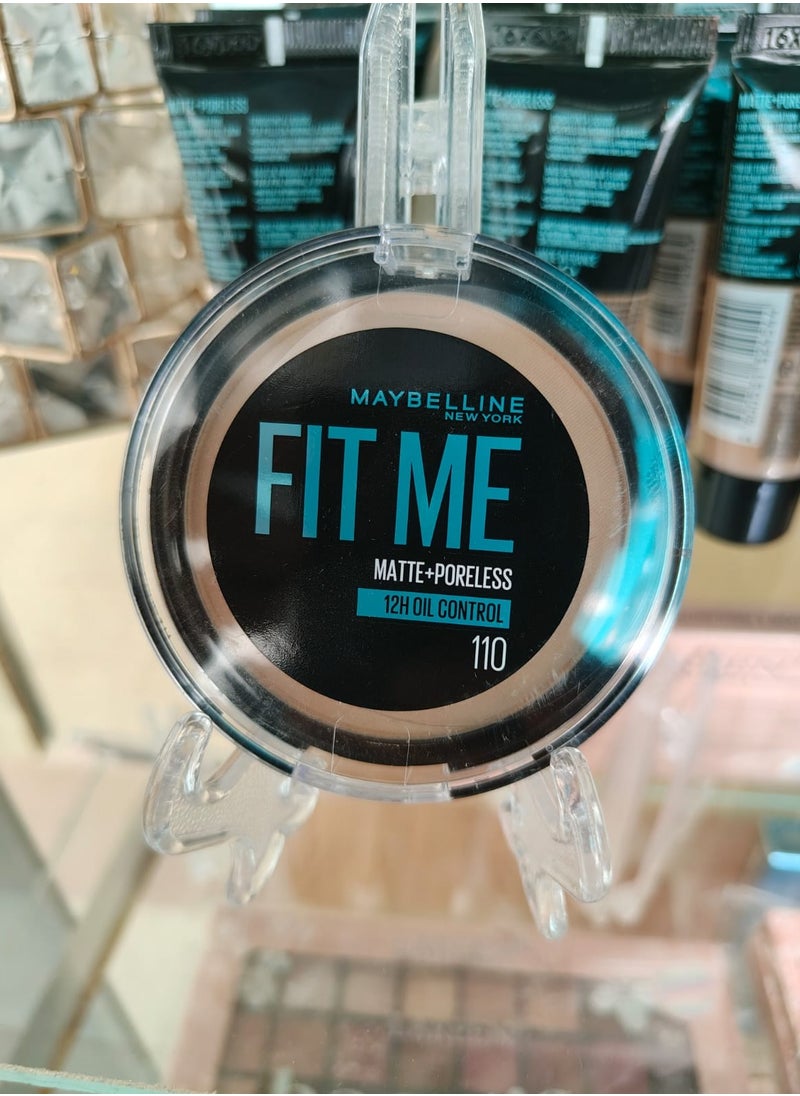MAYBELLINE NEW YORK - Maybelline New York Fit Me Matte and Poreless Compact Face Powder - 110, Porcelain - Image 1
