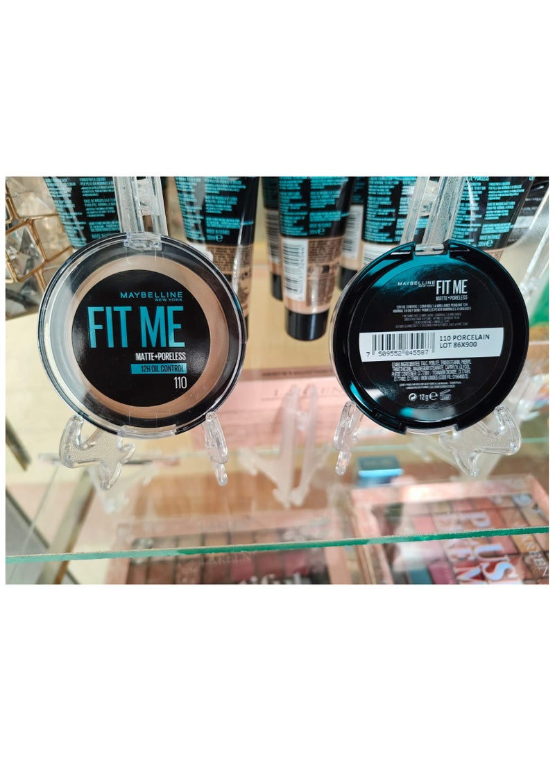 MAYBELLINE NEW YORK - Maybelline New York Fit Me Matte and Poreless Compact Face Powder - 110, Porcelain - Image 1