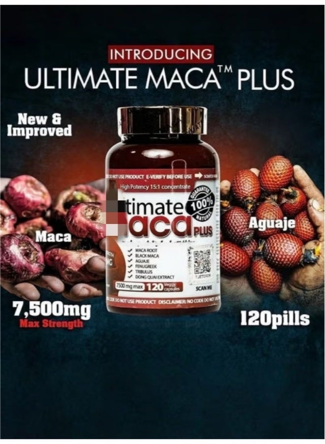 ماكا حبوب ماكا 7500 ملغ - ماكس 120 كبسولة نباتية، دعم طبيعي للجمال والرفاهية لبشرة متألقة وطاقة متجددة. - Image 3