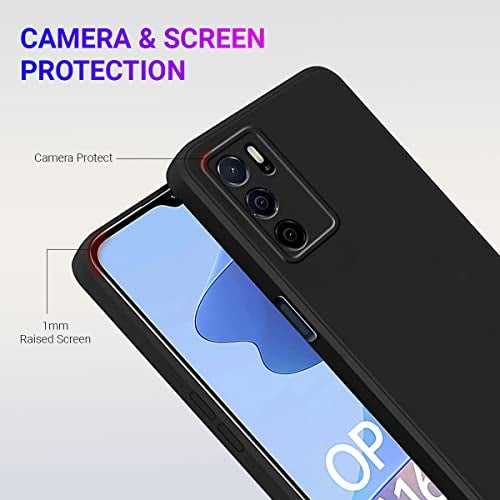 LIRAMARK غطاء خلفي ناعم من السيليكون من LIRAMARK لهاتف Oppo A16 (أسود) - Image 3