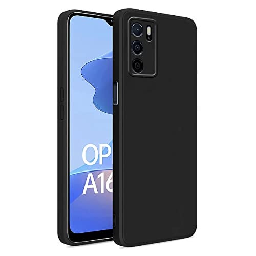 LIRAMARK غطاء خلفي ناعم من السيليكون من LIRAMARK لهاتف Oppo A16 (أسود) - Image 1