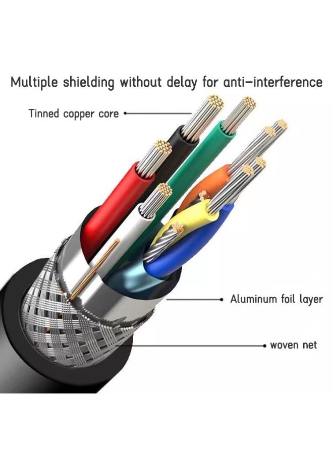 2-meter HDMI 2.0 cable, supports 4K high definition—supports 4K@60Hz, ultra-high speed HDMI cable, suitable for laptops, desktops, monitors, projectors, HDTVs, PS4, PS5, Xbox and Switch. - Image 4