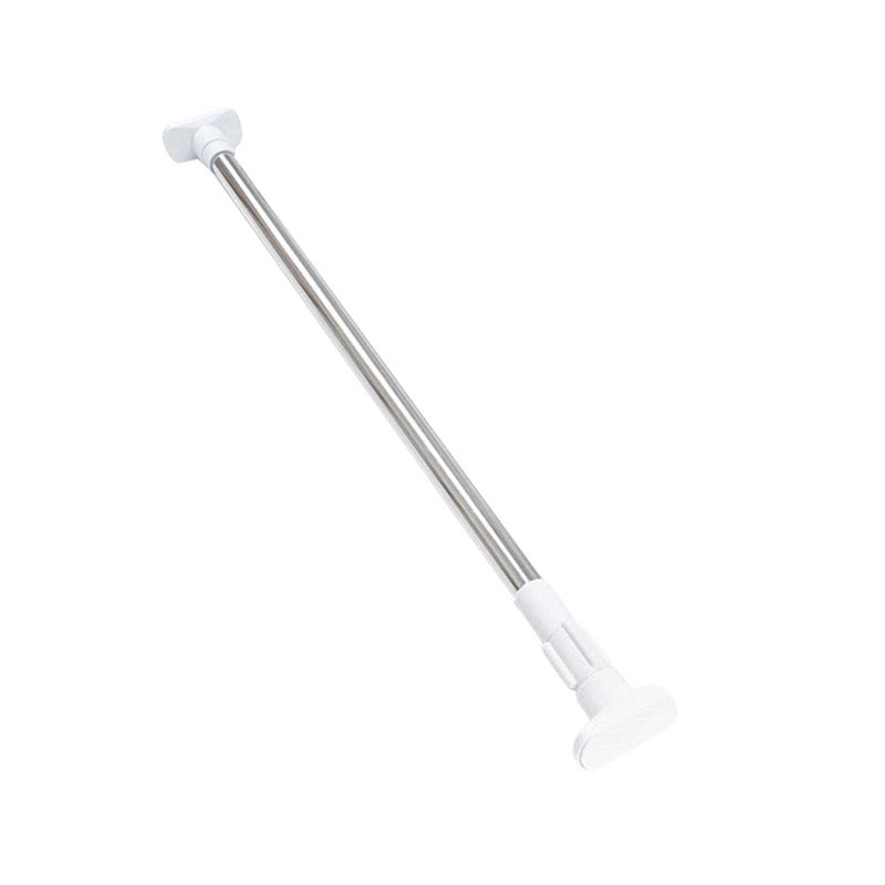 Retractable Stainless Steel Curtain Hanger Rod Bracket Clothesline Pole Multi-function Curtain Drape Rod Shower Curtain Rod Windproof Clothes Drying Hanger Rod 50/ 80 cm - Image 2