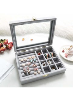 FALMER Jewelry Organizer Designed to Store Necklaces, Rings and Earring Holders to Keep Your Jewelry Shining for Longer Periods -Grey  - Image 4