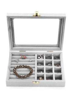 FALMER Jewelry Organizer Designed to Store Necklaces, Rings and Earring Holders to Keep Your Jewelry Shining for Longer Periods -Grey  - Image 5