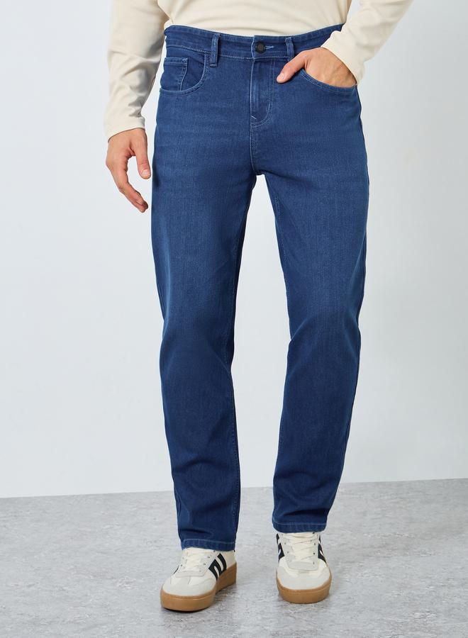Styli Men Mid Rise Regular Fit Jeans - Image 1
