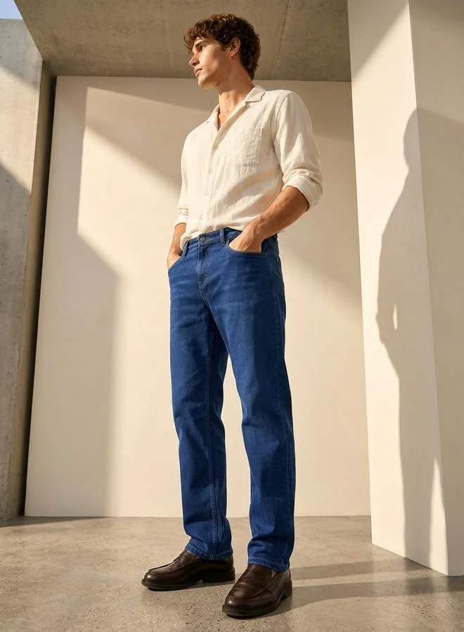 Styli Styli Men Mid Rise Regular Fit Jeans