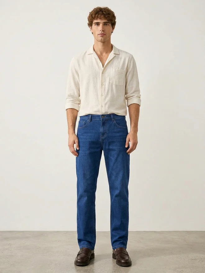 Styli Styli Men Mid Rise Regular Fit Jeans