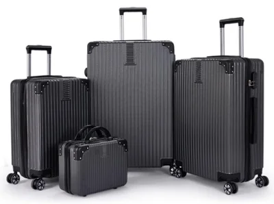 ليمرا طقم شنط سفر مكون من أربع حقائب أمتعة لون رمادي غامق