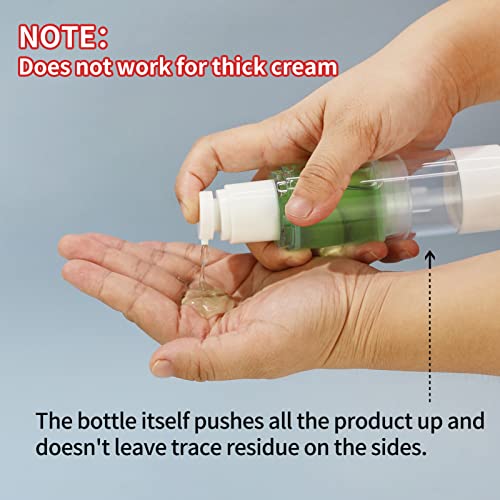longway 4 Oz 120ml Clear Airless Cosmetic Cream Pump Bottle Travel Size Dispenser Refillable Containers/Foundation Travel Pump Bottle for Shampoo (Pack of 6) - Image 5