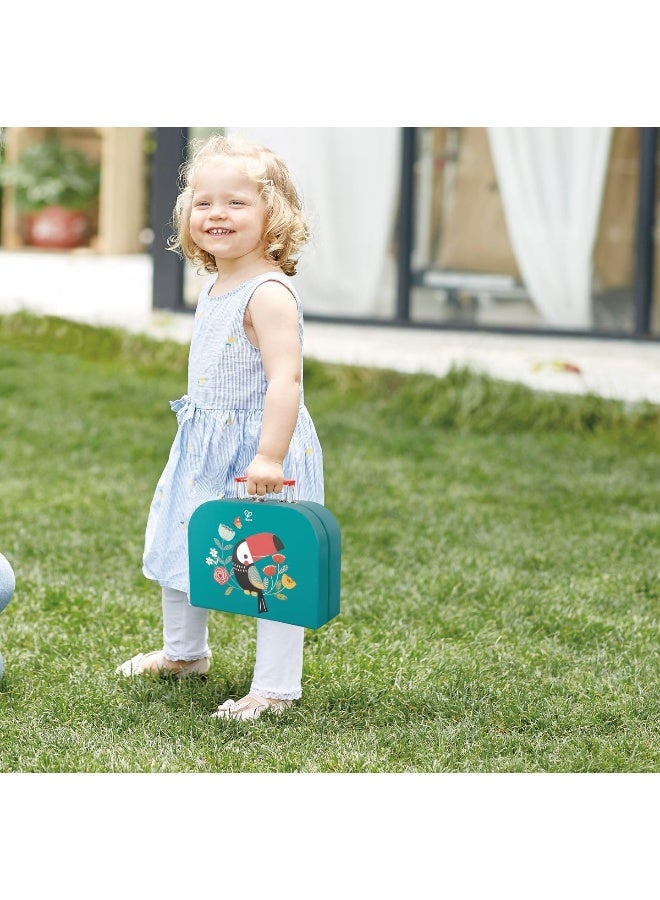 Hape Tea Time Play Set Tea Set with Case Kitchen Accessories Travel - Image 1