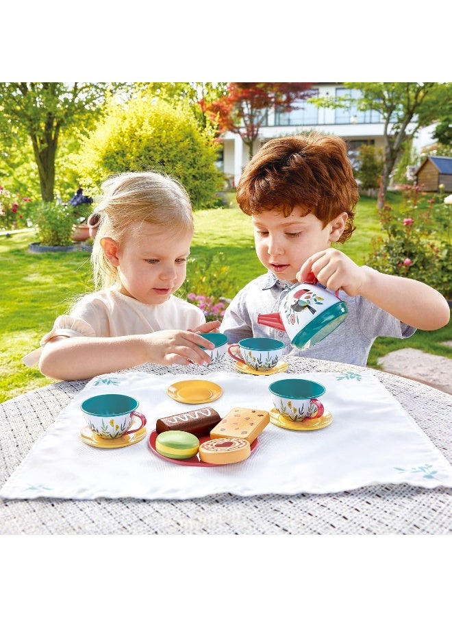 Hape Tea Time Play Set Tea Set with Case Kitchen Accessories Travel - Image 4