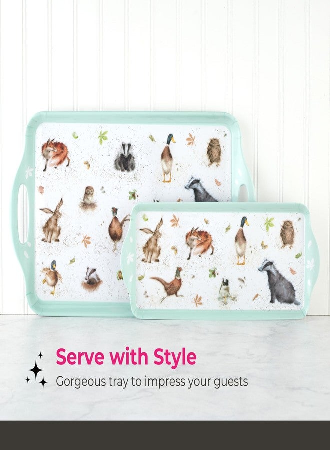 Pimpernel Wrendale Designs Collection Large Handled Tray | Serving Tray for Lunch, Coffee, or Breakfast | Made of Melamine for Indoor and Outdoor use | Measures 18.9" x 11.6" | Dishwasher Safe - Image 5