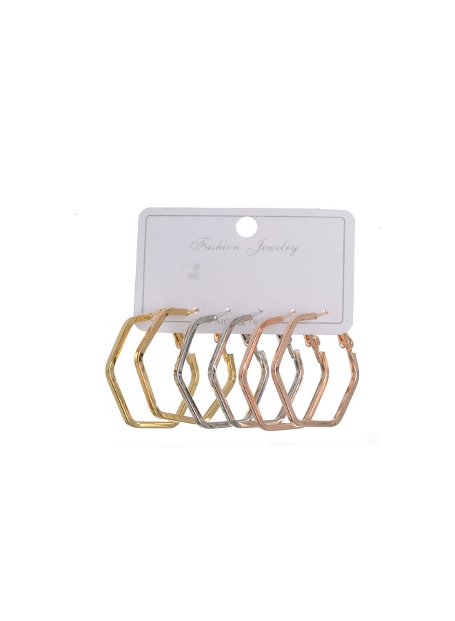 Akher el Ankoud Set of 3 Earrings 