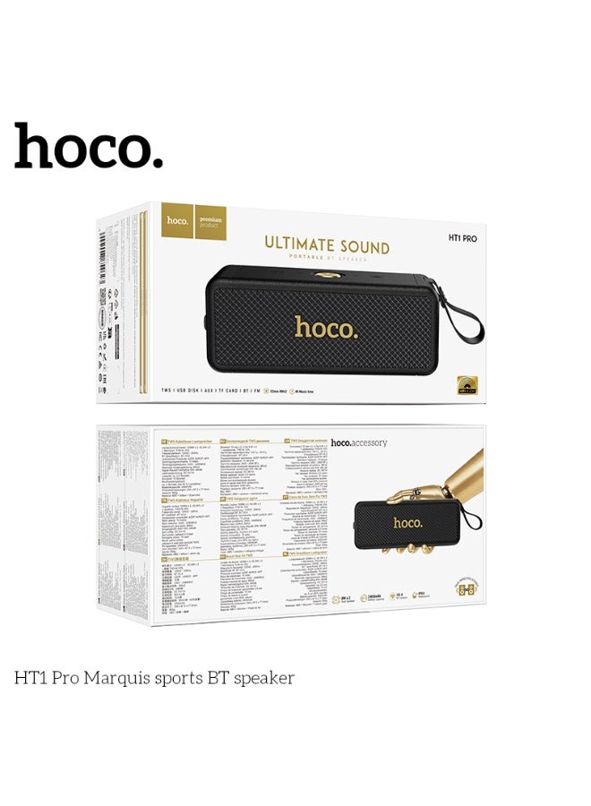 هوكو مكبر الصوت HT1 Pro Marquis مكبر صوت بلوتوث 5.4 يدعم TWS/FM/TF/USB/AUX. - Image 5